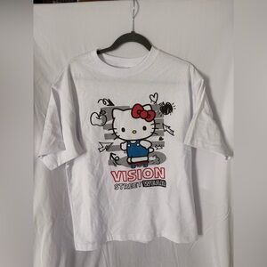 Vision Street Wear Hello Kitty Graphic Tee White Size M | Streetwear Skate Style